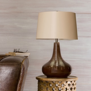 Emi Gourd Ceramic 1-light Chocolate Table Lamp