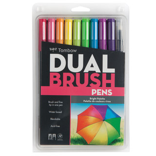 Tombow Dual Brush Pens 10/Pkg-Bright