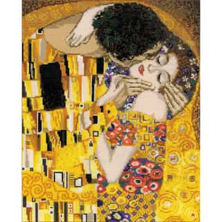 The Kiss/G. Klimt's Painting Counted Cross Stitch Kit-11.75"X13.75" 14 Count