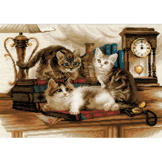 Furry Friends Counted Cross Stitch Kit-15.75"X11.75" 14 Count