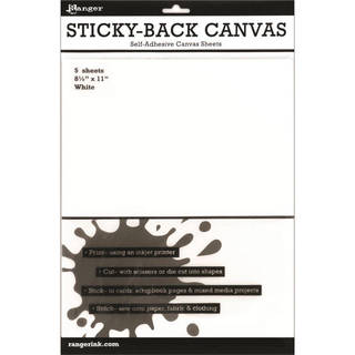 Inkssentials Surfaces Sticky Backed White Canvas-8.5"X11"