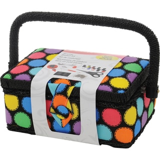 Sewing Basket-7.25"X3.5"X5" Bright Dots