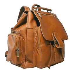 David King Leather 330 Top Handle XL Backpack Tan