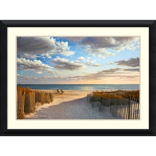 Daniel Pollera 'Sunset Beach' Framed Art Print 44 x 32-inch