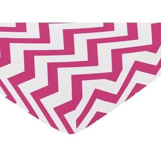 Sweet Jojo Designs Pink Chevron Fitted Crib Sheet