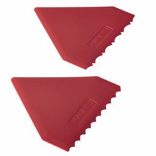 Cake Boss Decorating Tools 2-piece Red Plastic Icing Comb Set