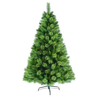 6.5-foot Un-lit Artificial Christmas Tree with Metal Base