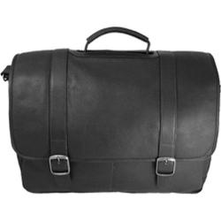 David King Leather 142 Porthole Laptop Briefcase Black