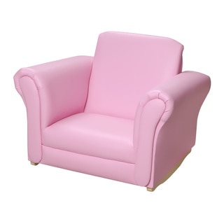 Gift Mark Home Kids Pink Upholstered Rocking Chair