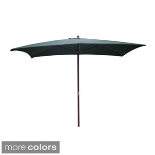 Market Rectangular Wooden Outdoor Umbrella