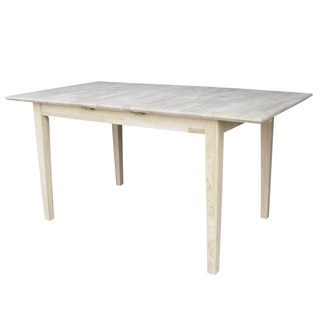 32-inch Wide Unfinished Shaker Style Parawood Dining Table with Butterfly Extension