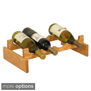 4-bottle Stackable Wood Dakota Wine Rack