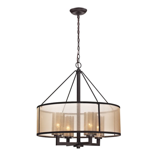 Diffusion 4-Light Chandelier in Oiled Bronze by ELK Lighting. Opens flyout.