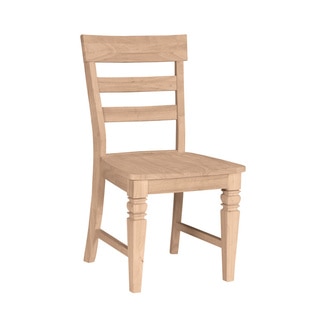 Unfinished Solid Parawood Java Dining Chairs (Set of 2)