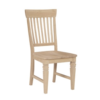 Unfinished Solid Parawood Tall Java Dining Chairs (Set of 2)