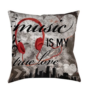 Thumbprintz Music is My True Love Throw/ Floor Pillow