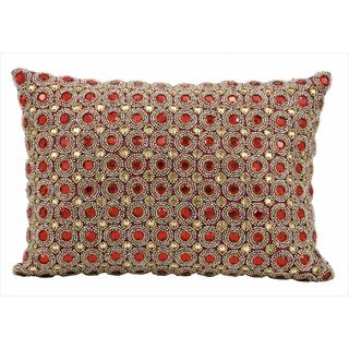 kathy ireland Marble Beads Ruby Throw Pillow (10-inch x 14-inch) by Nourison