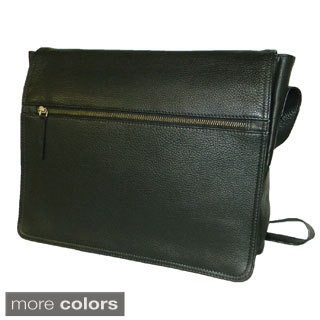 Paul and Taylor Leather Fold-over Messenger Bag