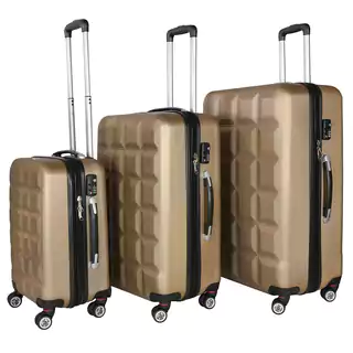 RivoLite Venice Gold 3-piece Lightweight Hardside Spinner Luggage Set