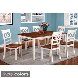 Furniture of America Betsy Joan Duo-Tone 7-Piece Dining Set