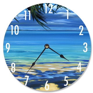 Palm Tree Shadows Vanity Clock
