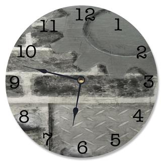 Gray Industrial Vanity Clock