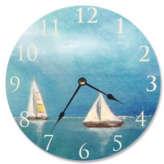 Azure Breeze Sailboat Vanity Clock