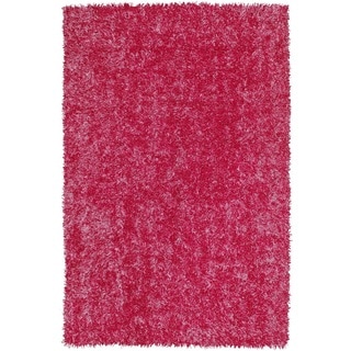 Vivid Hot Pink Rectangular Shag Rug (5' x 7' 6)
