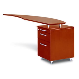 Mayline Napoli Series Right-handed Curved Desk Return with Pedestal Box File