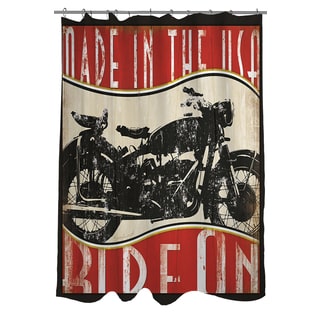 Thumbprintz Vintage Motorcycle Shower Curtain