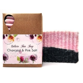 Nature Skin Shop Double Love Pink Salt and Activated Charcoal Soap