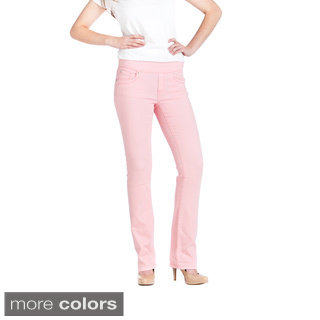 Bluberry Women's Solid Colour Denim Straight Cut Jeans