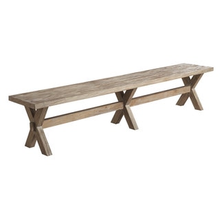 Emerald Rustic Beige Washed Bench