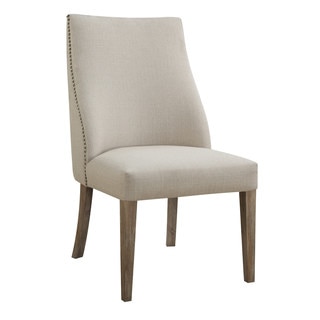 Emerald Beige Upholstered Parsons Chair (Set of 2)