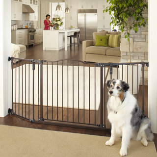 North States Deluxe Decor Wall Mount Matte Bronze Pet Gate