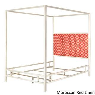 Solivita Queen-size Canopy Chrome Metal Poster Bed by INSPIRE Q