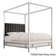 Solivita King-size Canopy Chrome Metal Poster Bed by INSPIRE Q