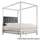 Solivita King-size Canopy Chrome Metal Poster Bed by INSPIRE Q