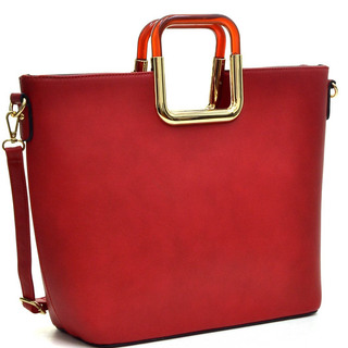 Dasein Square-handle Tote with Removable Shoulder Strap