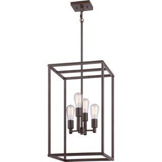 Quoize 'New Harbor' 4-light Western Bronze Cage Chandelier