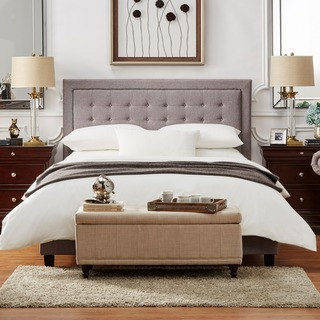 Bellevista Square Button-tufted Upholstered Queen Bed by INSPIRE Q
