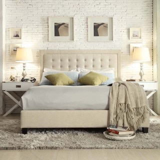 INSPIRE Q Bellevista Square Button-tufted Upholstered Queen Bed
