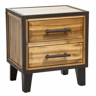 Luna Acacia Wood 2-drawer End Table by Christopher Knight Home