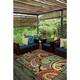 Carolina Weavers Indoor/Outdoor Santa Barbara Collection Floral Rainbow Multi Area Rug (7'8 x 10'10) - 7'8 x 10'10 - Thumbnail 6
