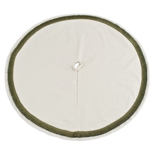 River Rock Suede Tree Skirt 51-inch Round with Leaf Variegated Fringe