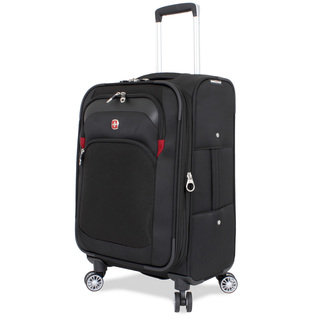 SwissGear Black 20-inch Upright Spinner Carry-on Upright Suitcase