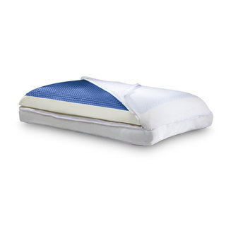 Comfort Memories 3-in-1 Reversible Gel Memory Foam and Fiber Pillow