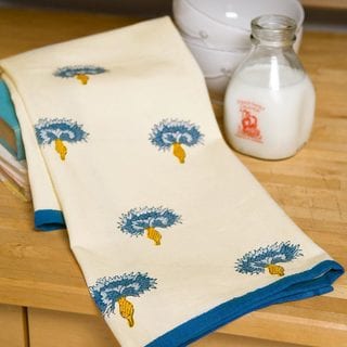 Couleur Nature Blue and Green Tea Towels (Set of 3)