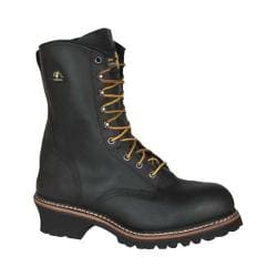 Men's Golden Retriever Footwear 9217 Deluxe 9in Super Logger Black Buffalo Leather