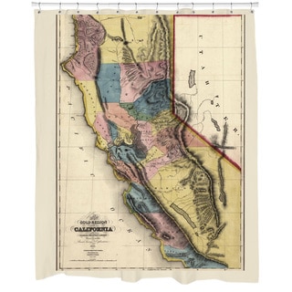 1851 California Map Shower Curtain